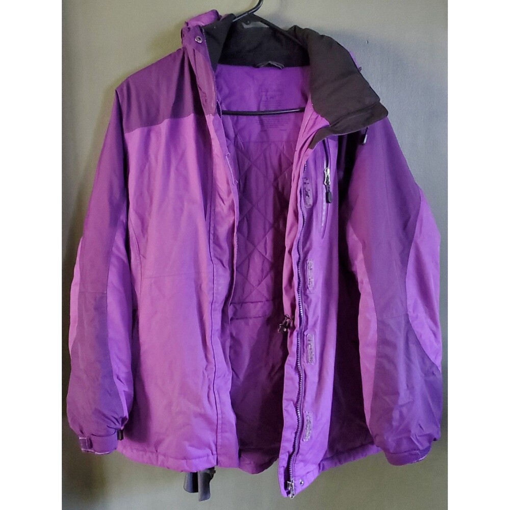 LL Bean Women's Size Large PETITE Purple Ski Winter Jacket